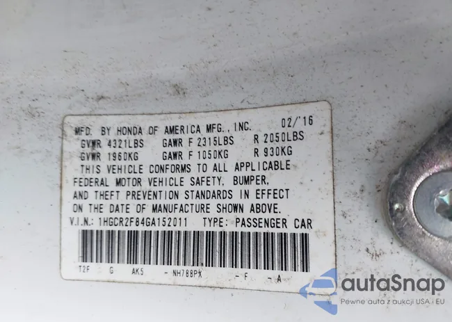 1HGCR2F84GA152011: 39984707