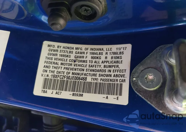 19XFC2F50JE006468: 39985374