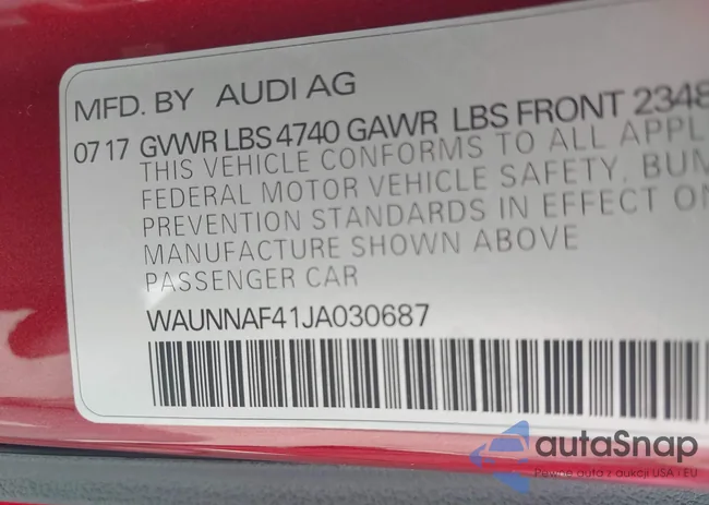 WAUNNAF41JA030687: 39985497