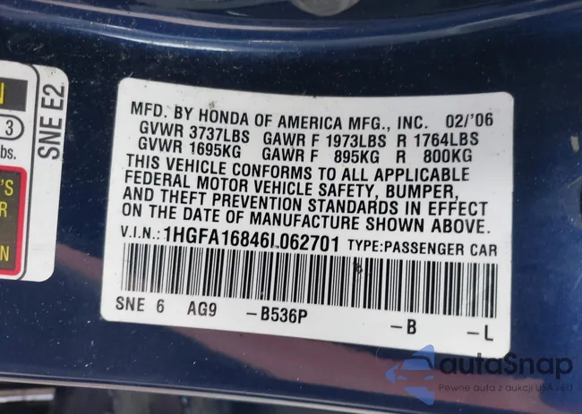 1HGFA16846L062701: 39989681