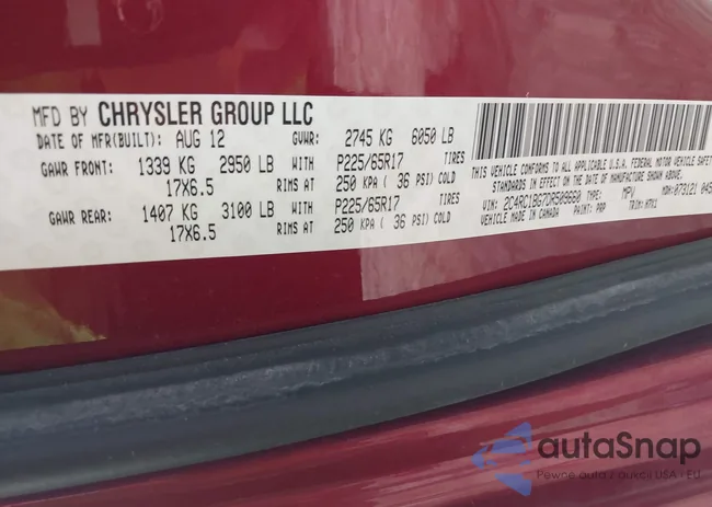 2C4RC1BG7DR509660: 39989009