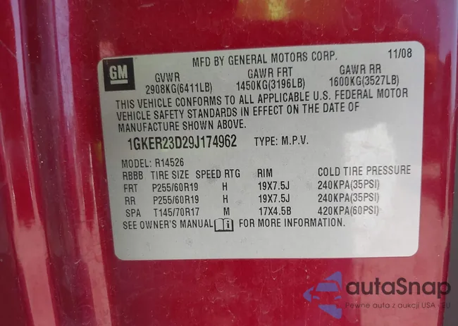 1GKER23D29J174962: 39993827