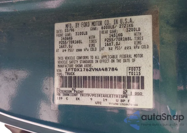 1FTDX1762VNA48784: 39994369