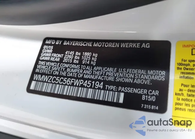 WMWZC5C56FWP45194: 39994409