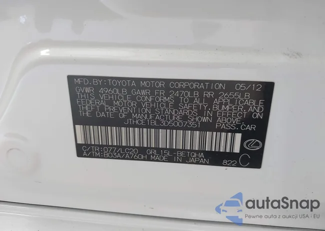 JTHCE1BL3D5007351: 39996648