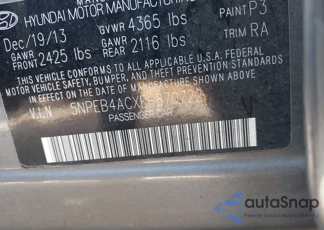 5NPEB4ACXEH870722: 39997009