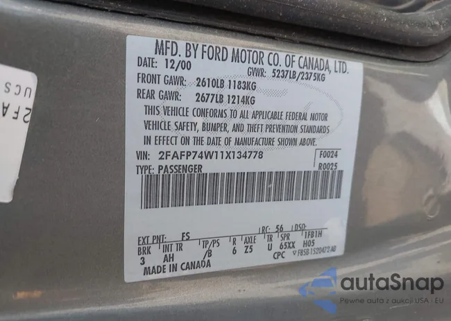 2FAFP74W11X134778: 39997893