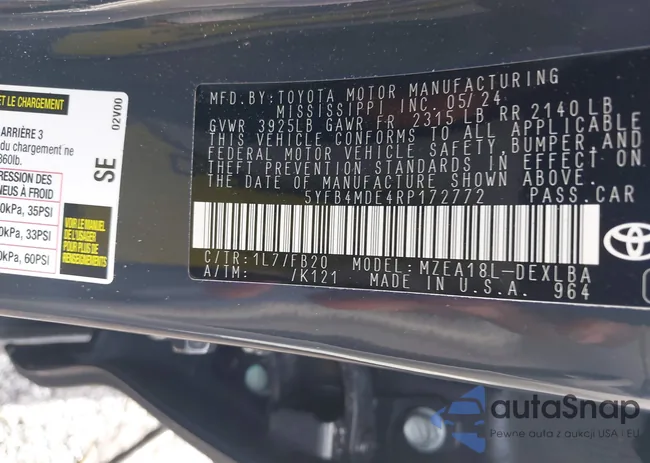 5YFB4MDE4RP172772: 39999704