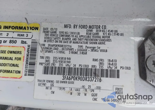 3FA6P0K90DR337216: 39998965