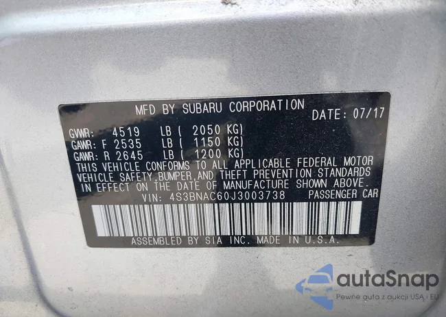 4S3BNAC60J3003738: 39999199