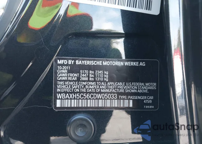 WBAXH5C56CDW05033: 40000044