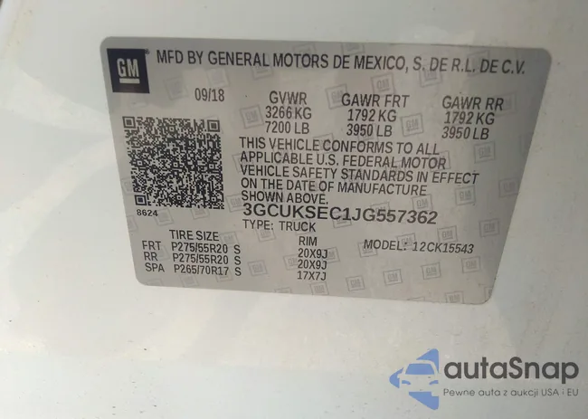 3GCUKSEC1JG557362: 40001639