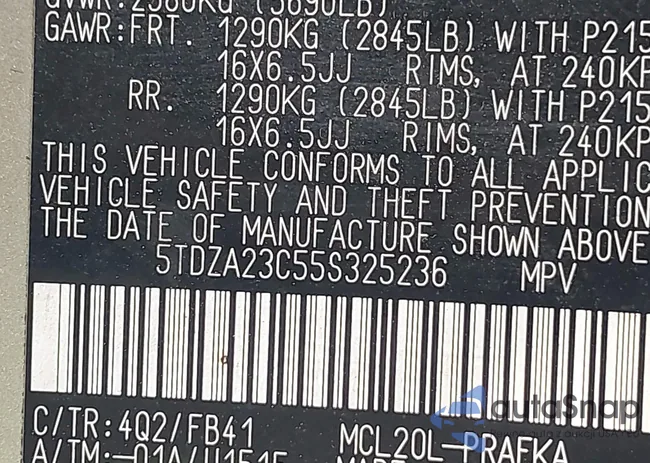 5TDZA23C55S325236: 40002903