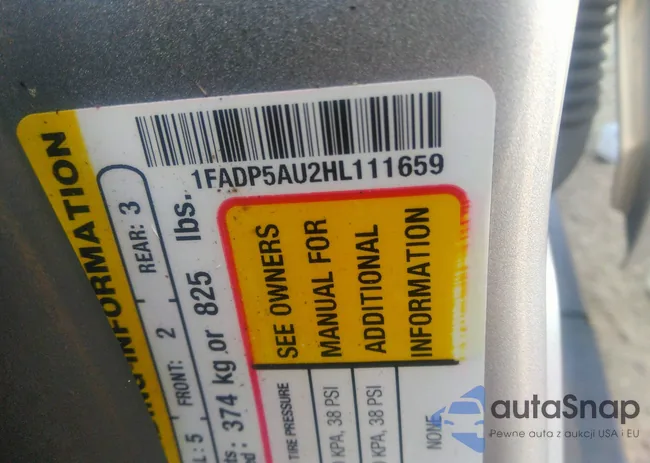 1FADP5AU2HL111659: 40007261