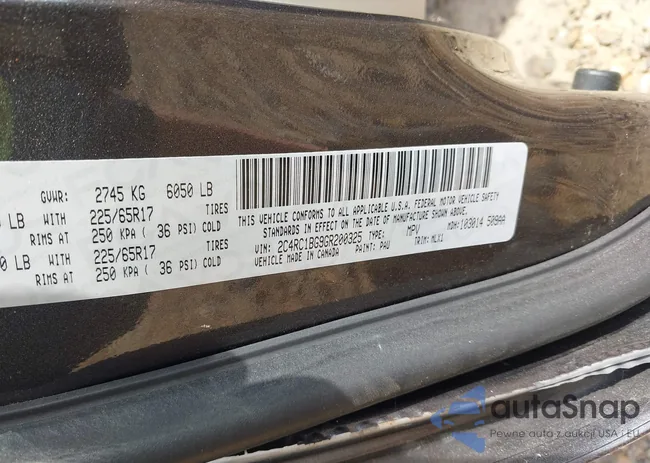 2C4RC1BG9GR200325: 40009977