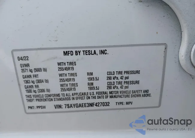 7SAYGAEE3NF427032: 40011306