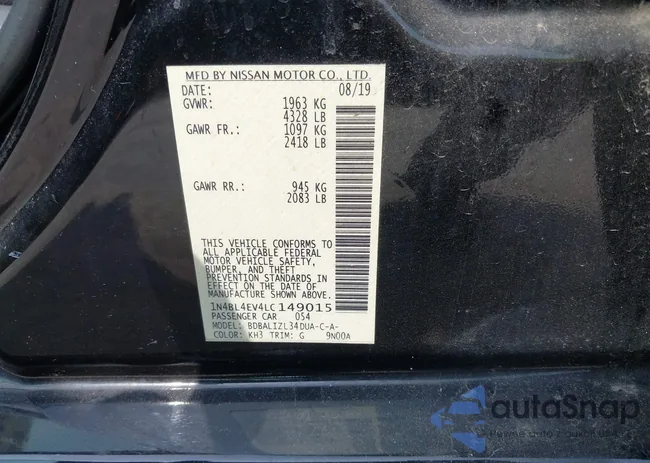 1N4BL4EV4LC149015: 40012125