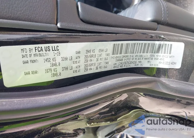 1C4RJFBG7KC654318: 40015486