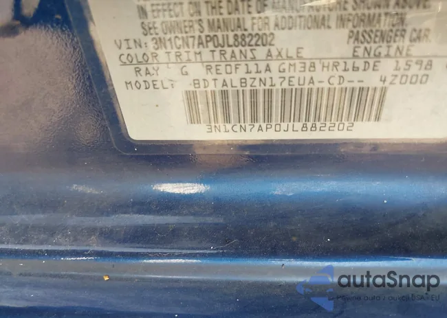 3N1CN7AP0JL882202: 40016315