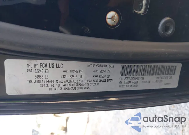 2C3CDZBT8KH556878: 40020615