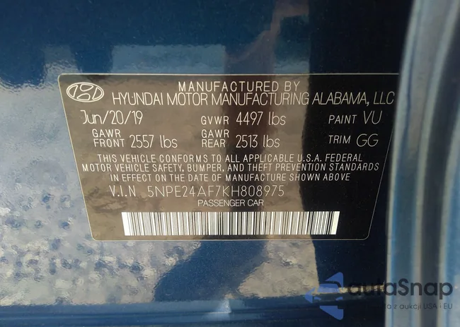 5NPE24AF7KH808975: 40020161