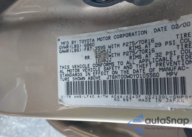 JT6HT00W0Y0105560: 40022097