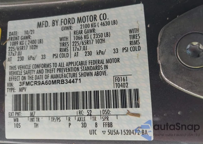 3FMCR9A60MRB34471: 40025208