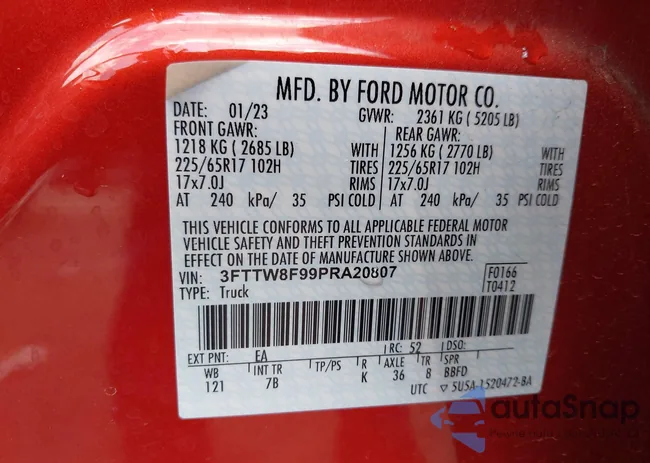 3FTTW8F99PRA20807: 40026268