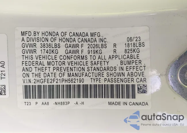 2HGFE2F21PH562190: 40026772