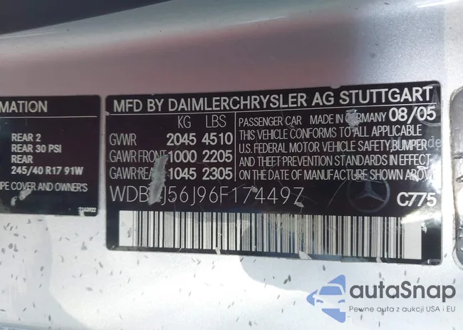 WDBTJ56J96F174497: 40027724