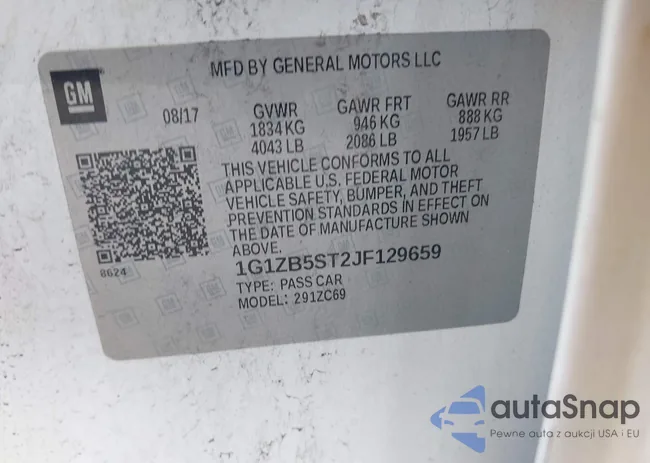 1G1ZB5ST2JF129659: 40029355