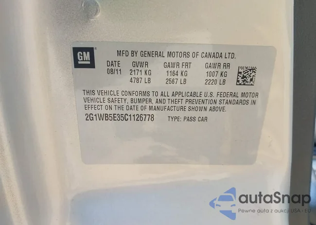 2G1WB5E35C1126778: 40030550