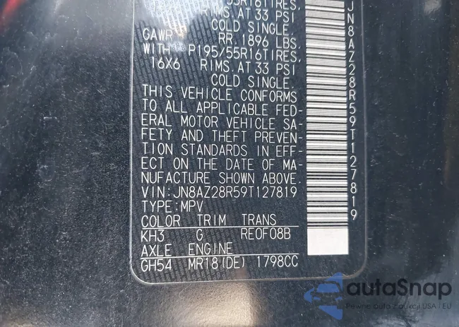 JN8AZ28R59T127819: 40032802