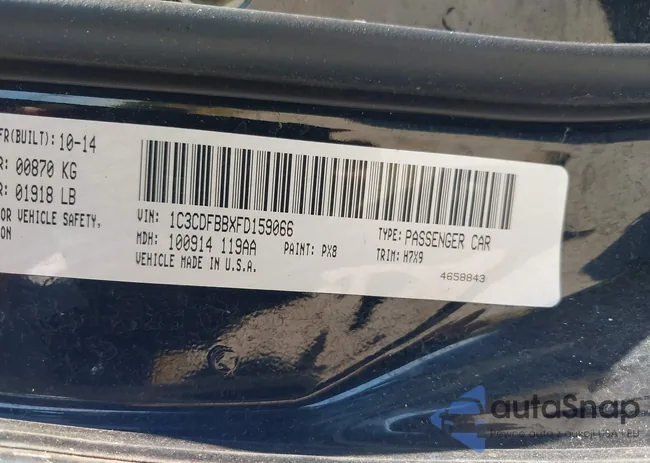 1C3CDFBBXFD159066: 40038443