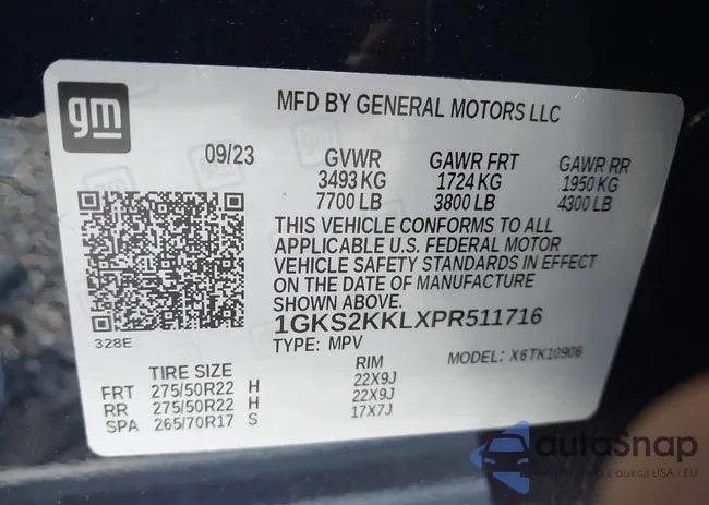 1GKS2KKLXPR511716: 40041403