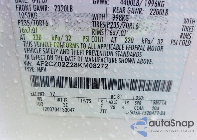 4F2CZ02Z28KM08272: 40042663