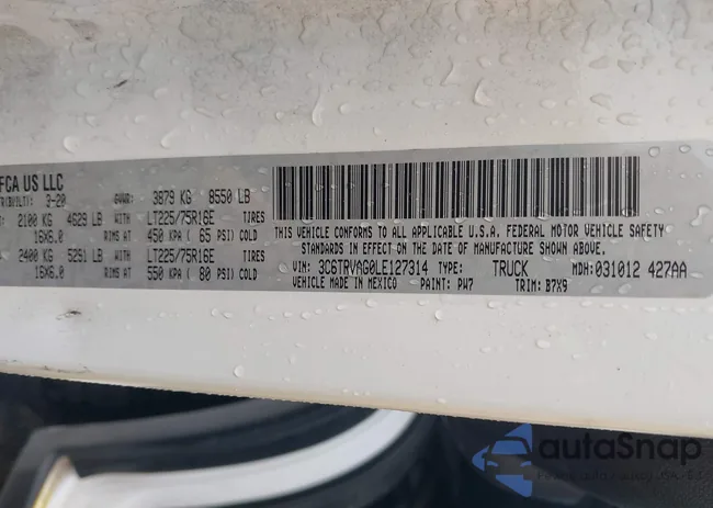 3C6TRVAG0LE127314: 40041757