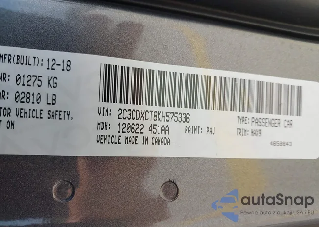 2C3CDXCT8KH575336: 40043597