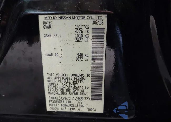 1N4AL3AP6JC276939: 40044686