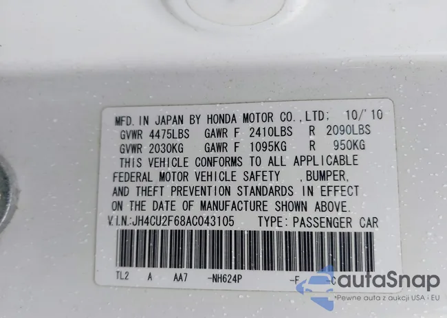 JH4CU2F68AC043105: 40043772