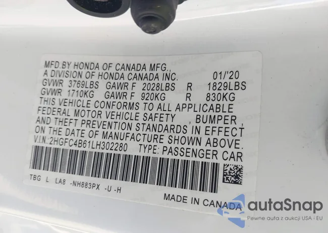 2HGFC4B61LH302280: 40044805