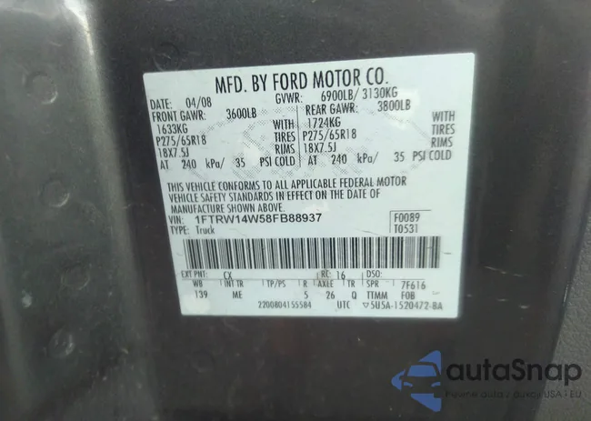 1FTRW14W58FB88937: 40046323