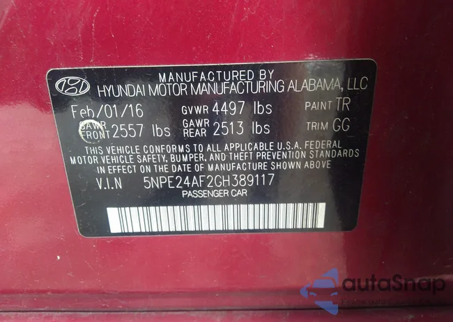 5NPE24AF2GH389117: 40046570