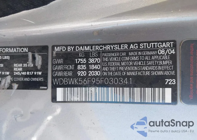 WDBWK56F95F030341: 40045790