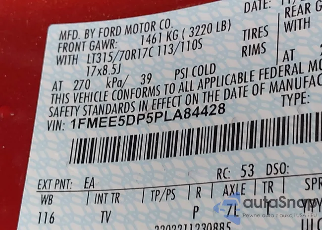 1FMEE5DP5PLA84428: 40051379