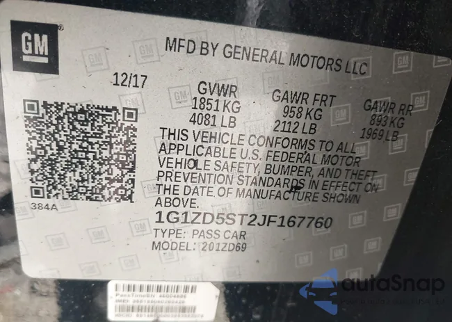 1G1ZD5ST2JF167760: 40051705