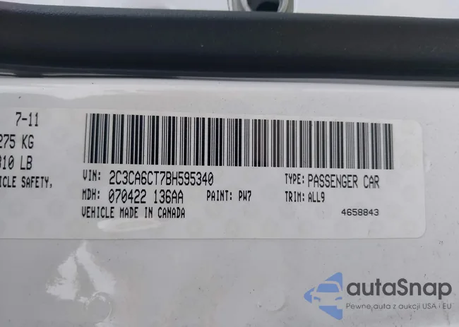 2C3CA6CT7BH595340: 40053167