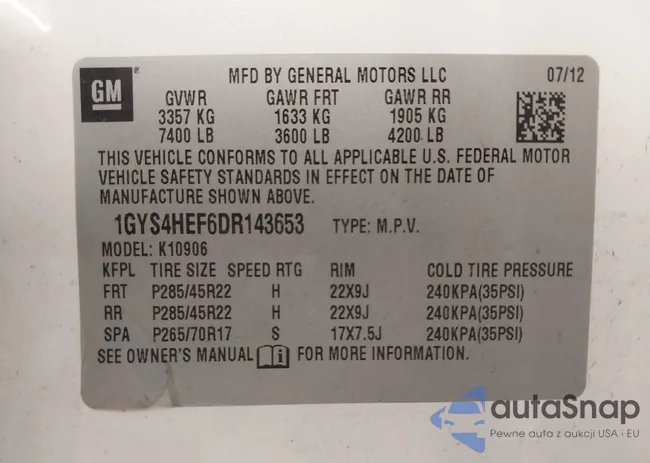 1GYS4HEF6DR143653: 40053343