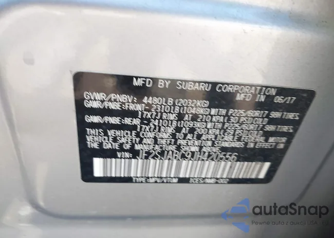 JF2SJABC9JH420556: 40053390