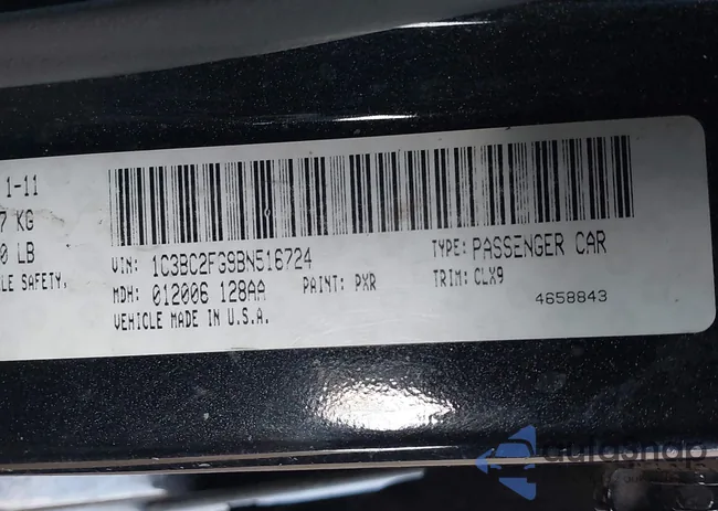 1C3BC2FG9BN516724: 40052574